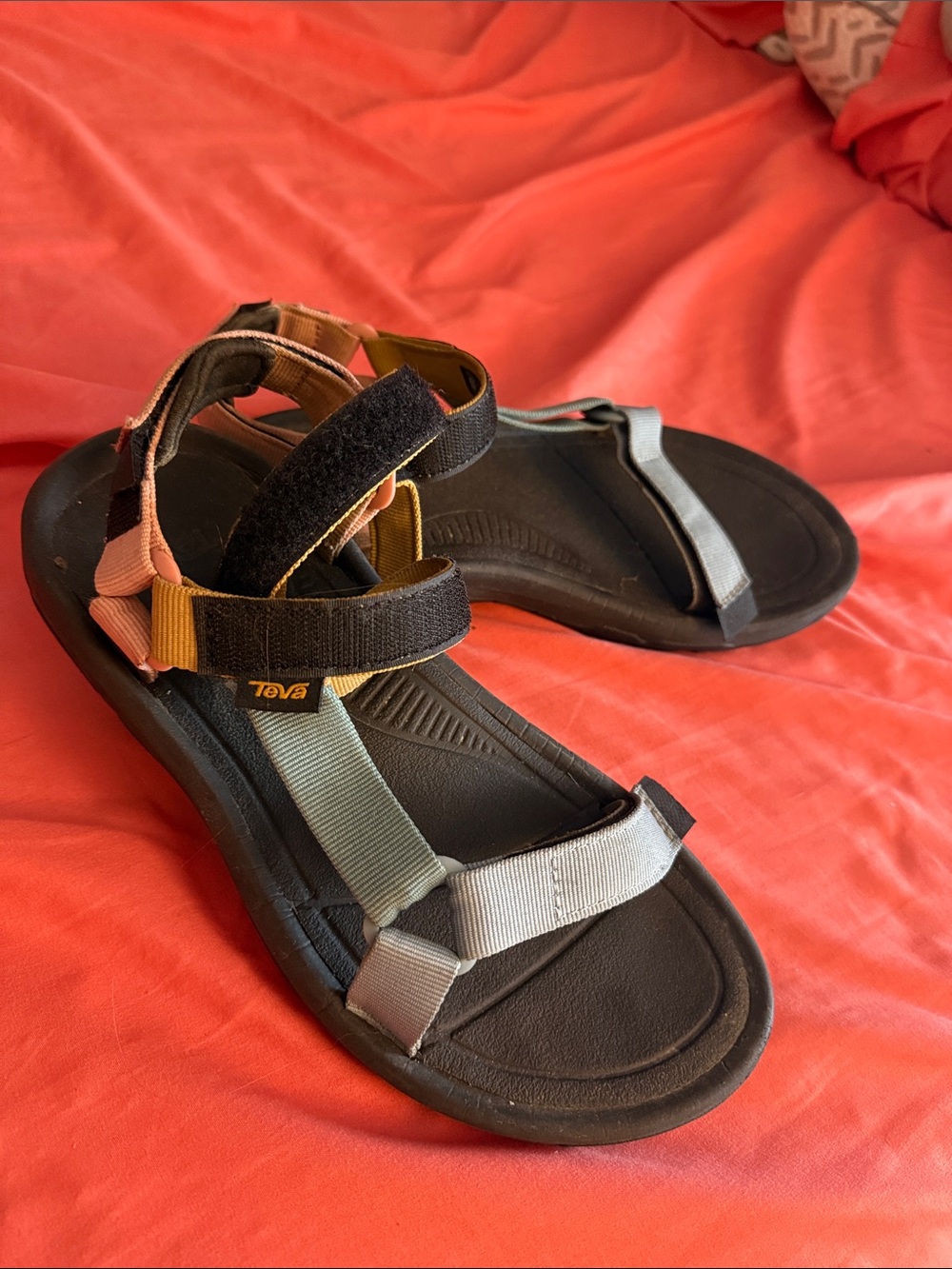 Teva Women's Multicolor Strap Sandals - Black, Gray, Pink, Yellow